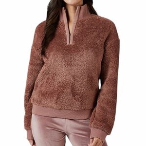 32 DEGREES Fluffy Sherpa 1/4 Zip Pullover
